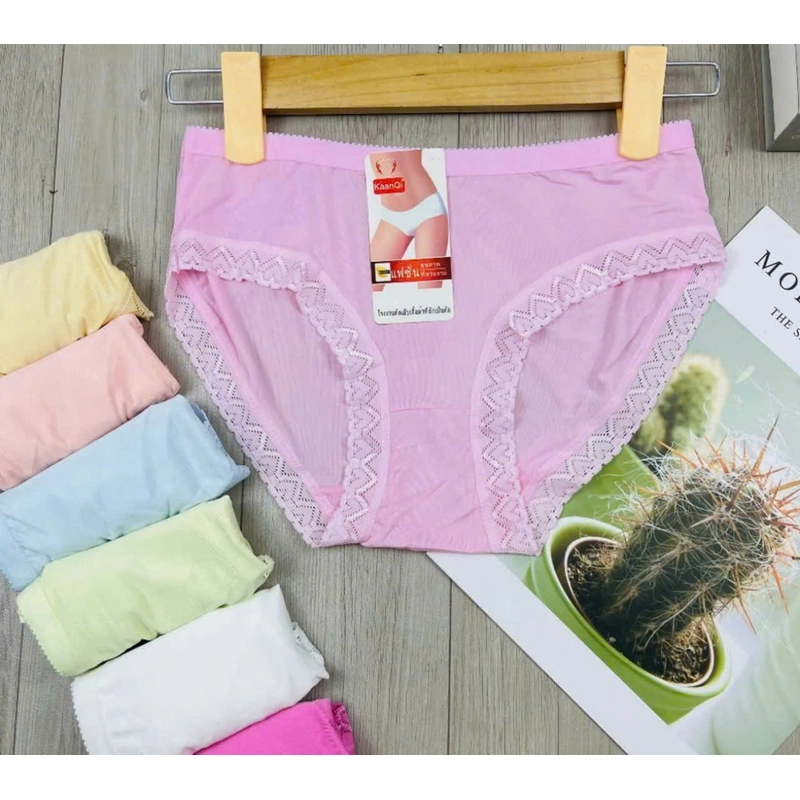 Combo 2 Quần lót thun lạnh viền ren tim lưng vừa size 40-55kg 461961