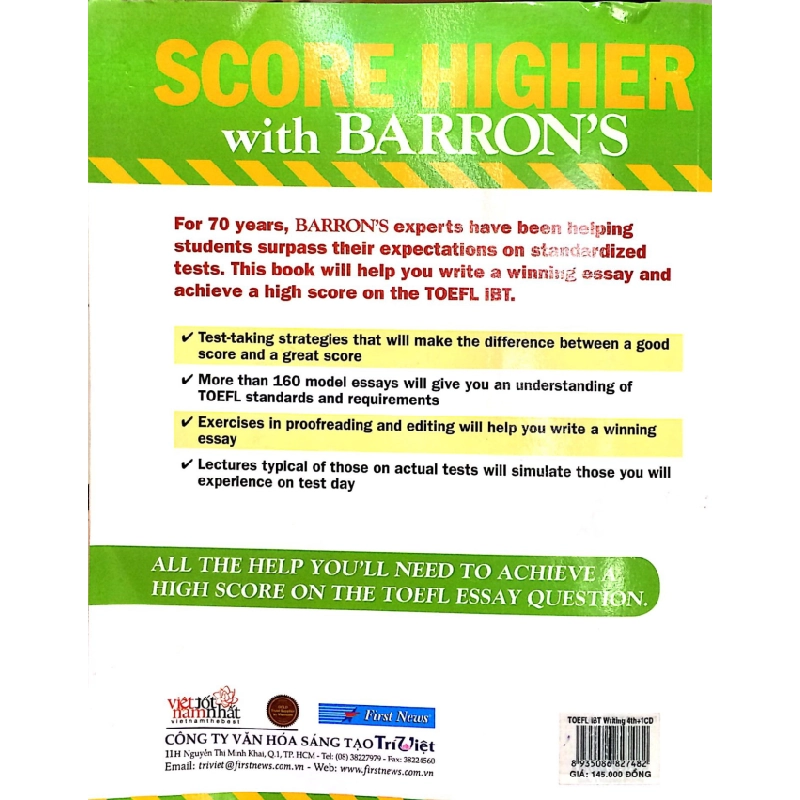 Barron's - Writing For The TOEFL iBT - 4th Edition (Kèm CD) - Dr. Lin Lougheed 293724