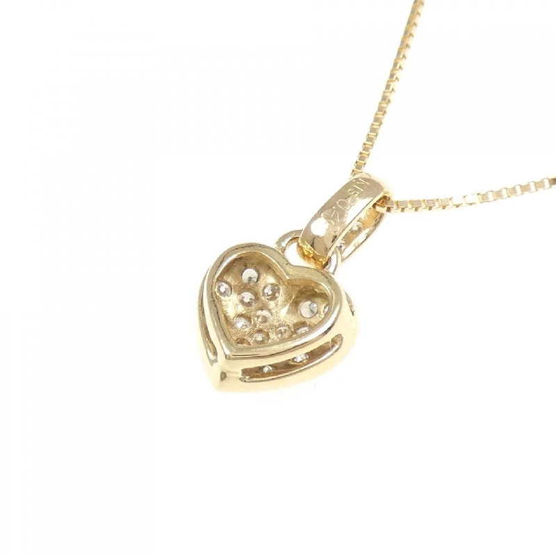 K18YG Dây chuyền kim cương hình trái tim Pavé 0.28CT - Hàng hiệu Chính hãng 863295