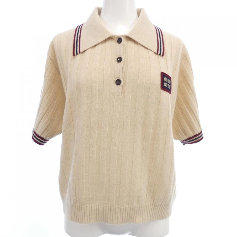 MIU MIU MIU MIU Logo Patch MML878 SOOO 138Q Áo len - Hàng hiệu Chính hãng 810262