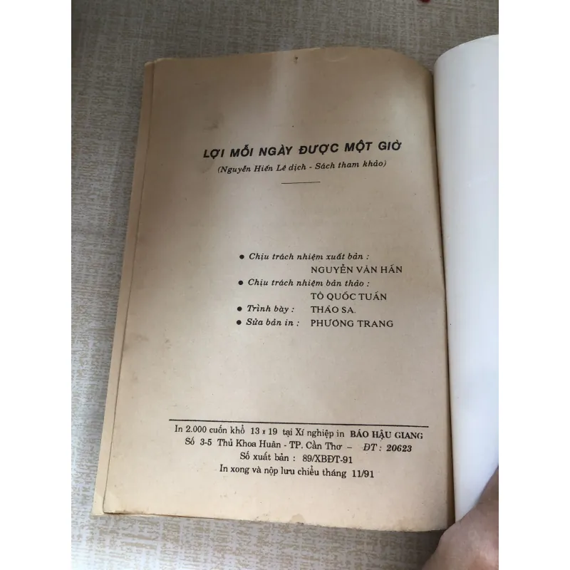 Lợi mỗi ngày được một giờ-Nguyễn Hiến Lê 961649
