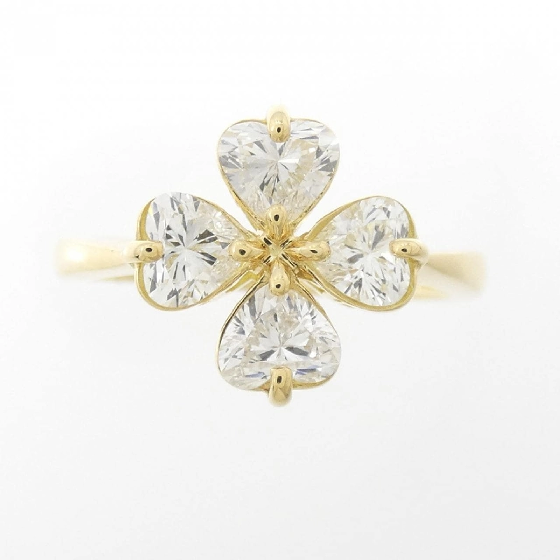 Nhẫn kim cương K18YG 1.013CT F SI1 hình trái tim - Hàng hiệu Authentic 874203