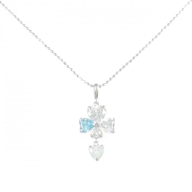 K14WG Heart Cubic Necklace - Hàng hiệu Authentic 857128