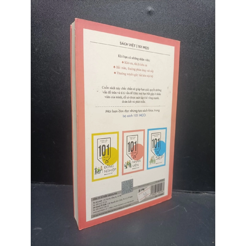 101 mẹo đối phó với nhân viên mới 70% bạc màu gáy, ố nhẹ, bẩn bìa, có dấu mọc 2017 HCM2105 Thành Đạt SÁCH KỸ NĂNG 914307