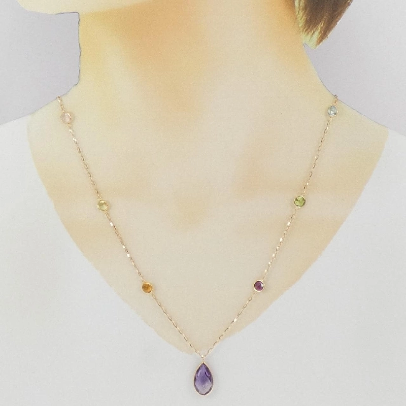 K18PG Đá màu Dây chuyền - Hàng hiệu Chính hãng 855877