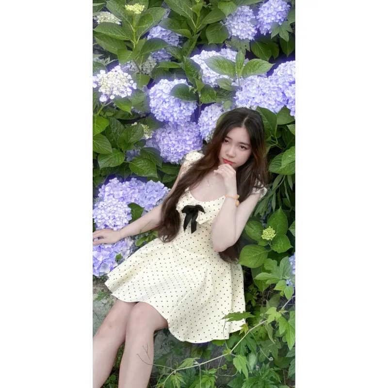 Đầm tiểu thư chấm bi 791523