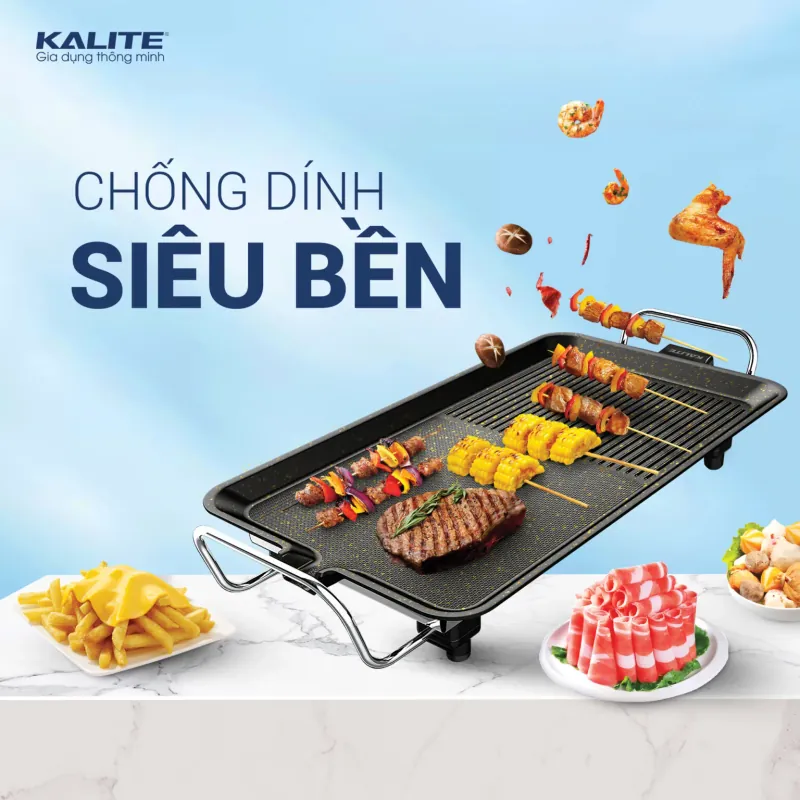 Bếp nướng điện Kalite KLG280 không khói chống dính siêu bền 674364