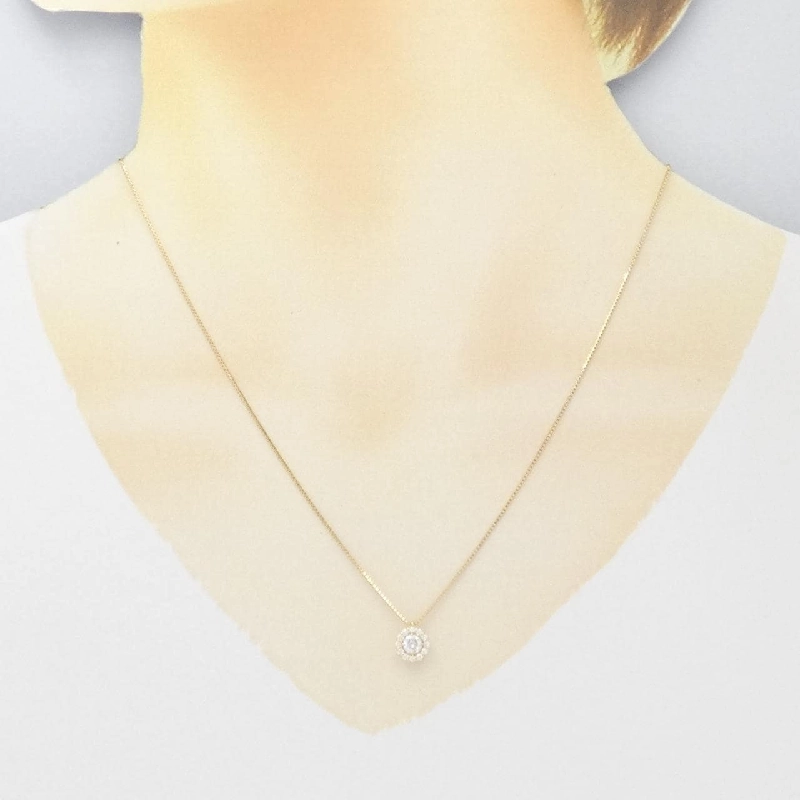 Dây chuyền kim cương K18YG 0.233CT F SI2 VG - Hàng hiệu Chính hãng 874516