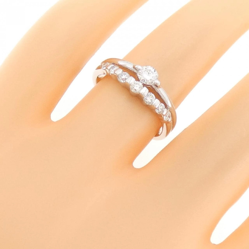 Nhẫn kim cương K18WG 0.188CT 671330