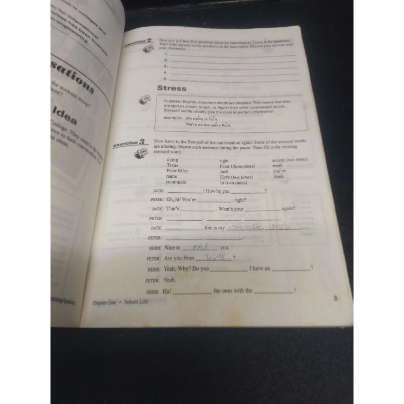 A listening/speaking skills book - Interactions one 2001 mới 60% ố vàng có viết HCM2504 chuyên môn ngoại ngữ 913992