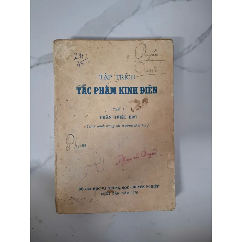 Tập trích tác phẩm kinh điển (Tập 1 - Phần Triết học) - Bộ Đại học và THCN 1020839