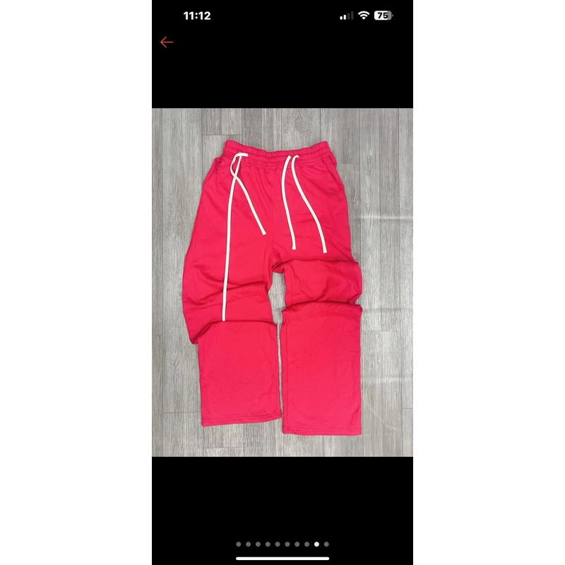 Quần Nỉ cotton chất mềm mại ông suông rộng lưng thun 457992