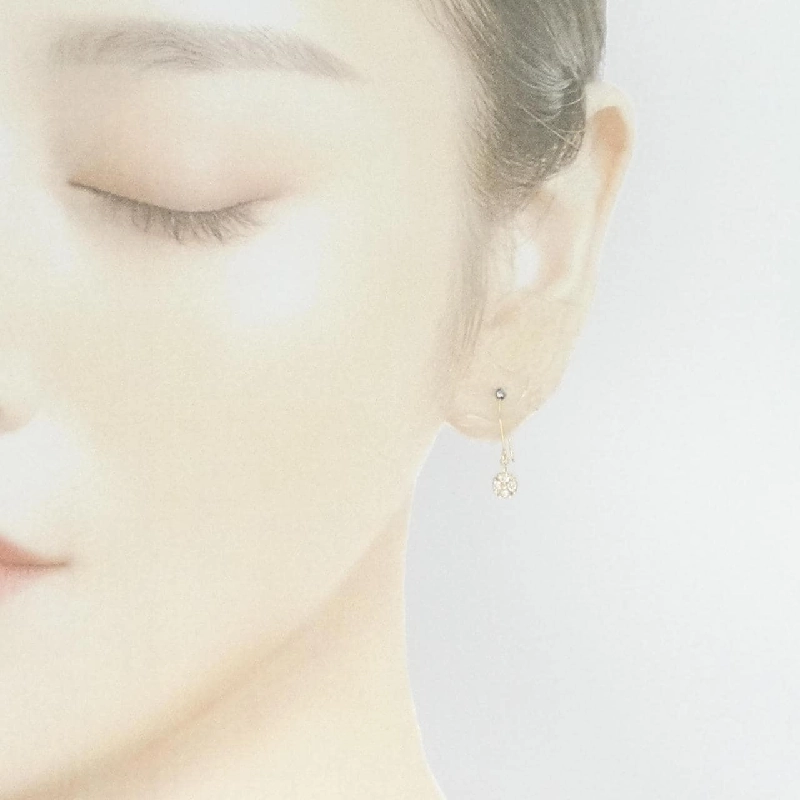 K18YG Bông tai hoa kim cương - Hàng hiệu Authentic 869735