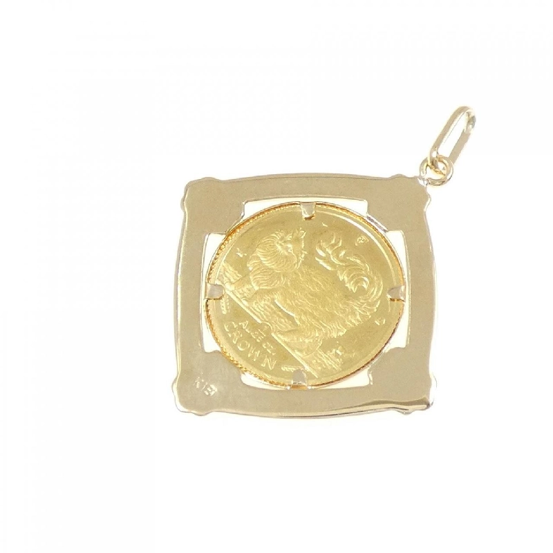 K18YG(枠) Đồng xu Mặt dây chuyền - Hàng hiệu Authentic 862619