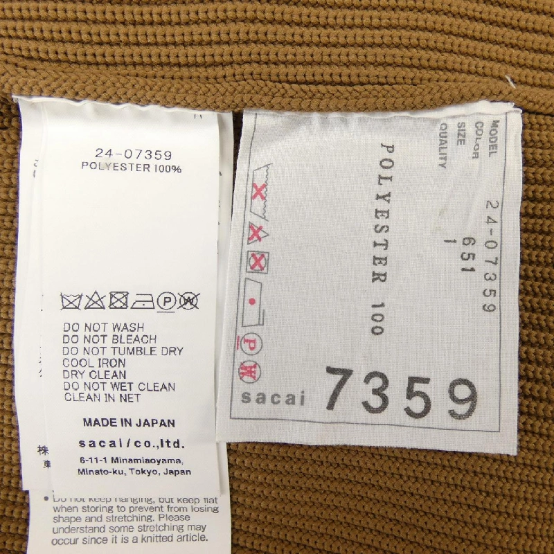 SACAI 24-07359 Áo len - Hàng hiệu Chính hãng 813856