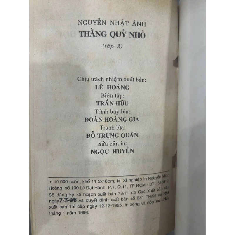 Thằng Quỷ Nhỏ (Tập 2) - Nguyễn Nhật Ánh 1062907