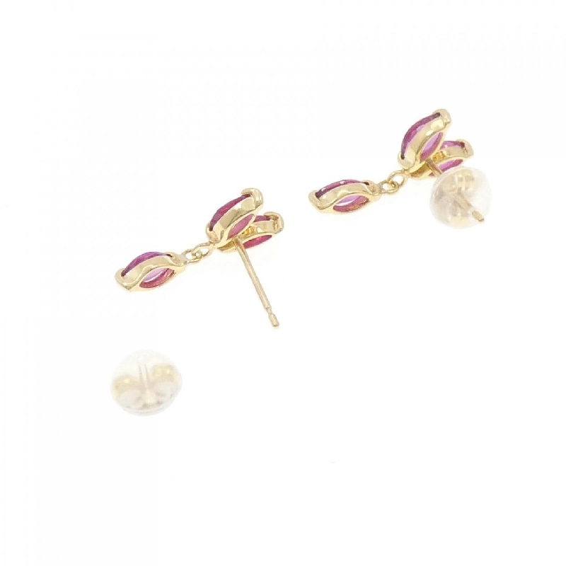 K18YG Bông tai Ruby - Hàng hiệu Chính hãng 869738