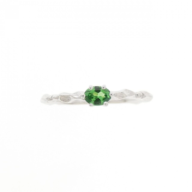 Nhẫn garnet xanh K18WG 670523