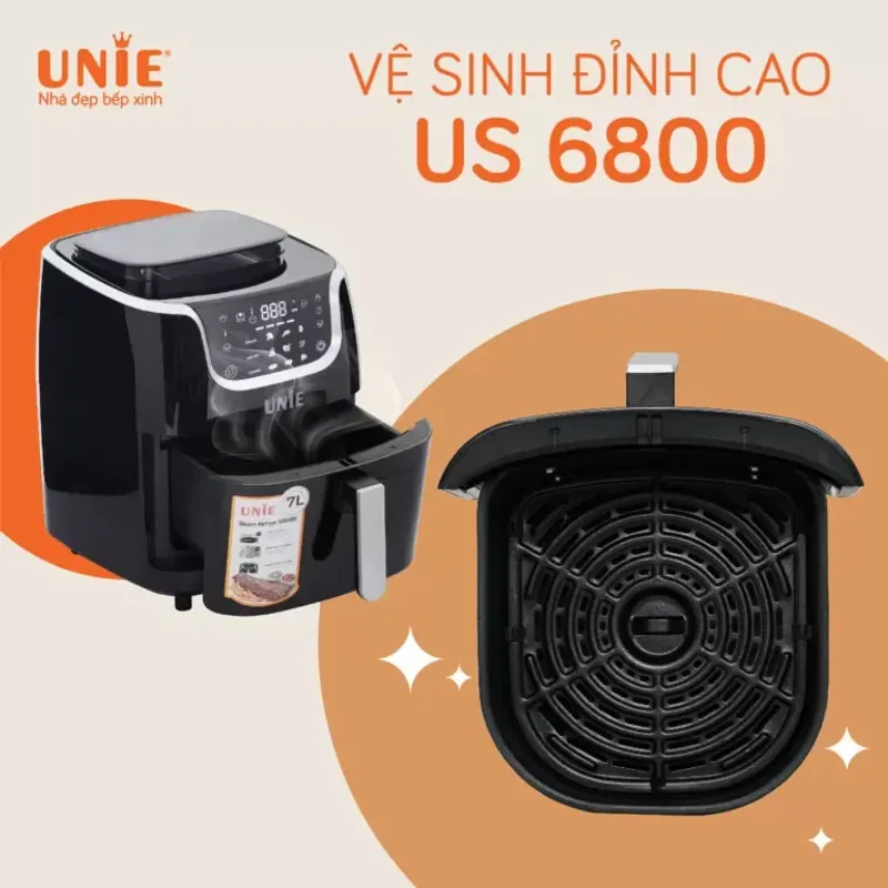 Nồi chiên UNIE US6800 – 7L tiện lợi, chiên nướng hấp chỉ với 1 nút chạm 573028