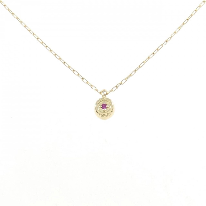 K18YG Dây chuyền Ruby - Hàng hiệu Chính hãng 861857