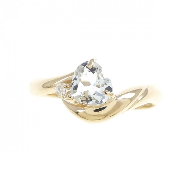Nhẫn Aquamarine K9YG Heart 667794