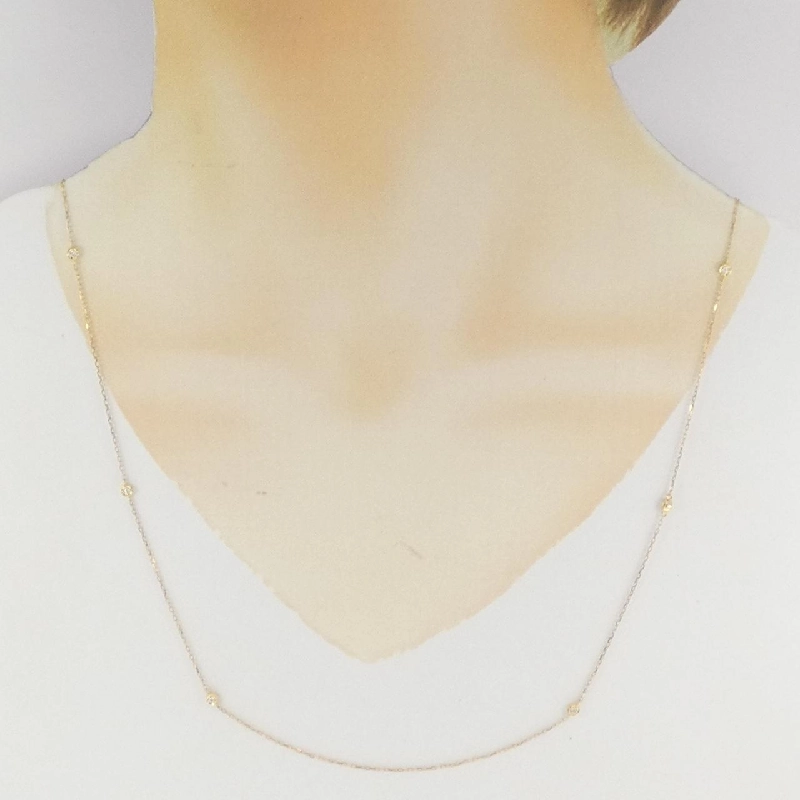 K18YG Dây chuyền kim cương 0.06CT - Hàng hiệu Chính hãng 846320