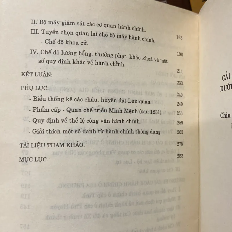 CẢI CÁCH HÀNH CHÍNH DƯỚI TRIỀU MINH MỆNH (1820-1840) 966429