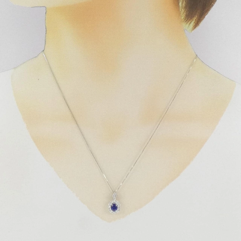 Dây chuyền Sapphire PT900/PT850 1.00CT - Hàng hiệu Chính hãng 858991