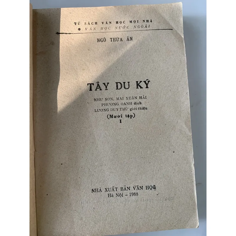 Tây Du Ký, trọn bộ 10 tập, Ngô Thừa Ân, in năm 1988 708075