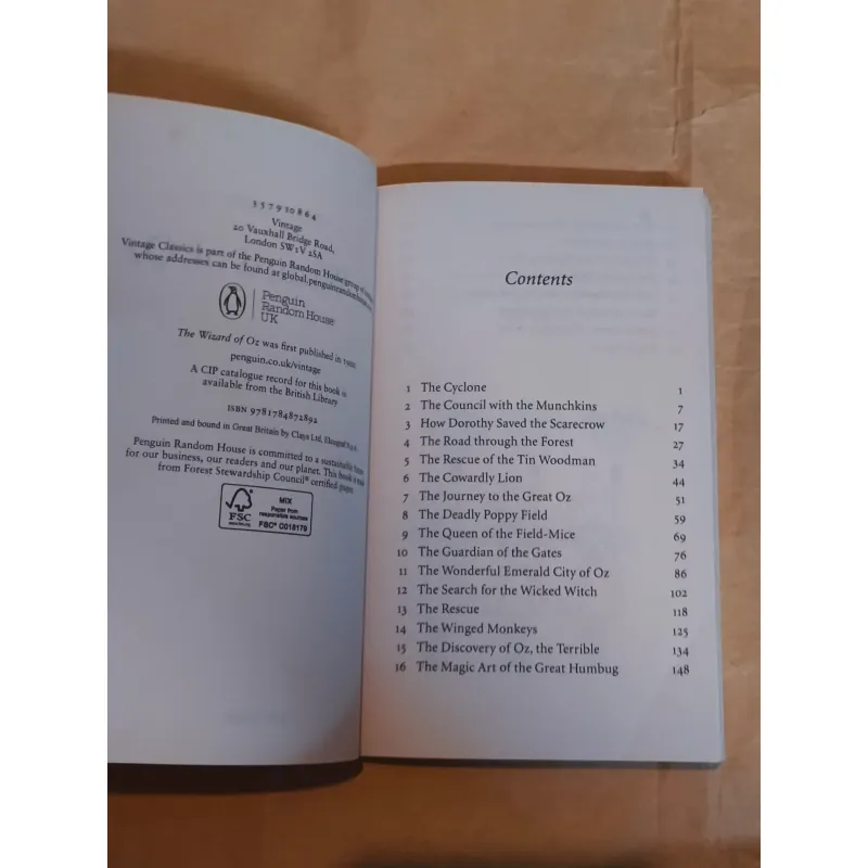 The Wizard of Oz	L. - Frank Baum (Vintage Classics) 1025157