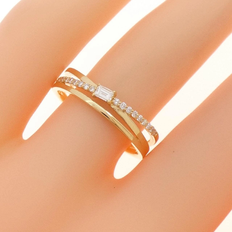 【Sản phẩm mới】Nhẫn kim cương K18YG 0.15CT 671508