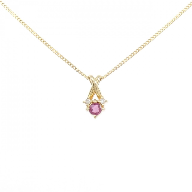 K18YG Dây chuyền Ruby - Hàng hiệu Chính hãng 860755