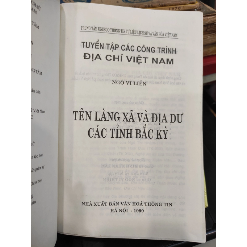 Tên làng xã và địa dư các tỉnh Bắc kỳ 298803