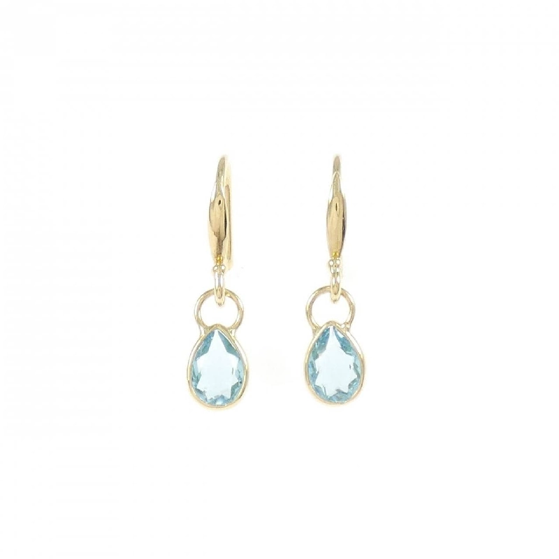 K18YG Bông tai thủy tinh - Hàng hiệu Authentic 875469