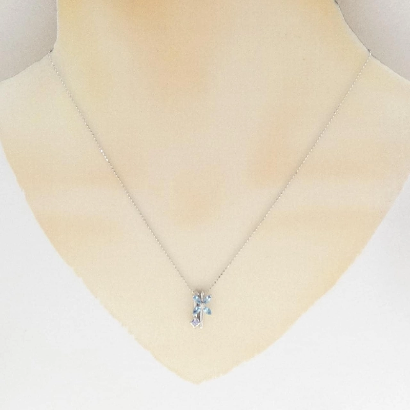 K18WG Mặt dây chuyền đá màu - Hàng hiệu Authentic 865894