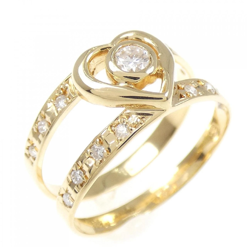 Nhẫn kim cương hình trái tim K18YG 0.13CT 672602