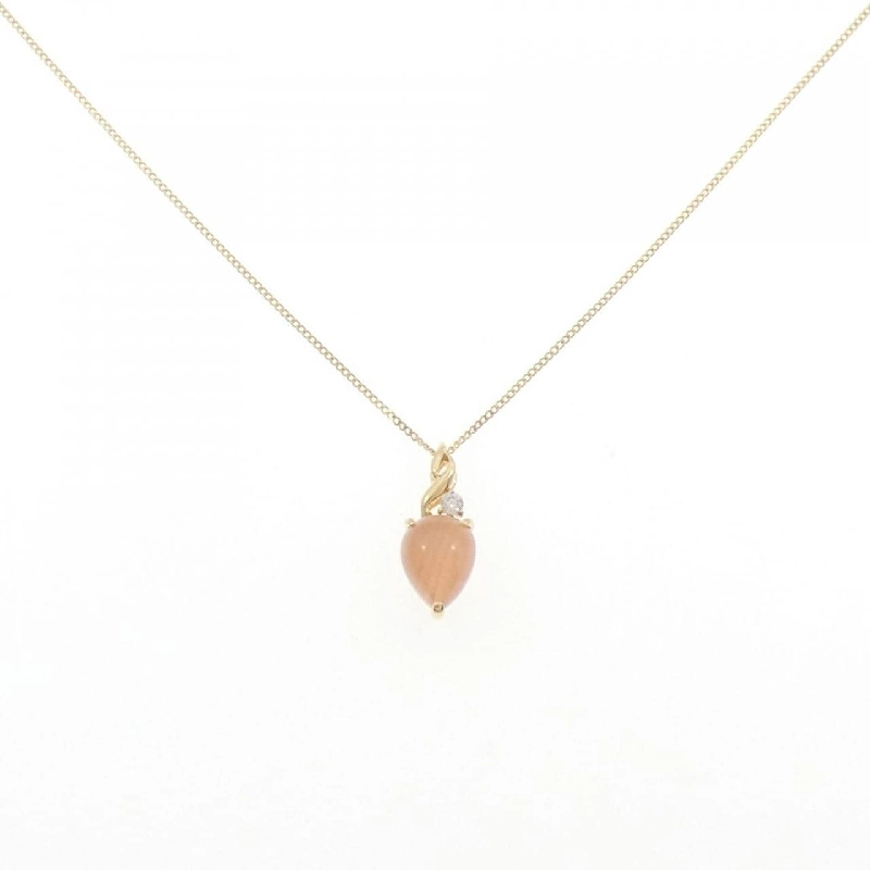 K18YG Đá Rhodochrosite Dây Chuyền 2.374CT - Hàng hiệu Chính hãng 856926