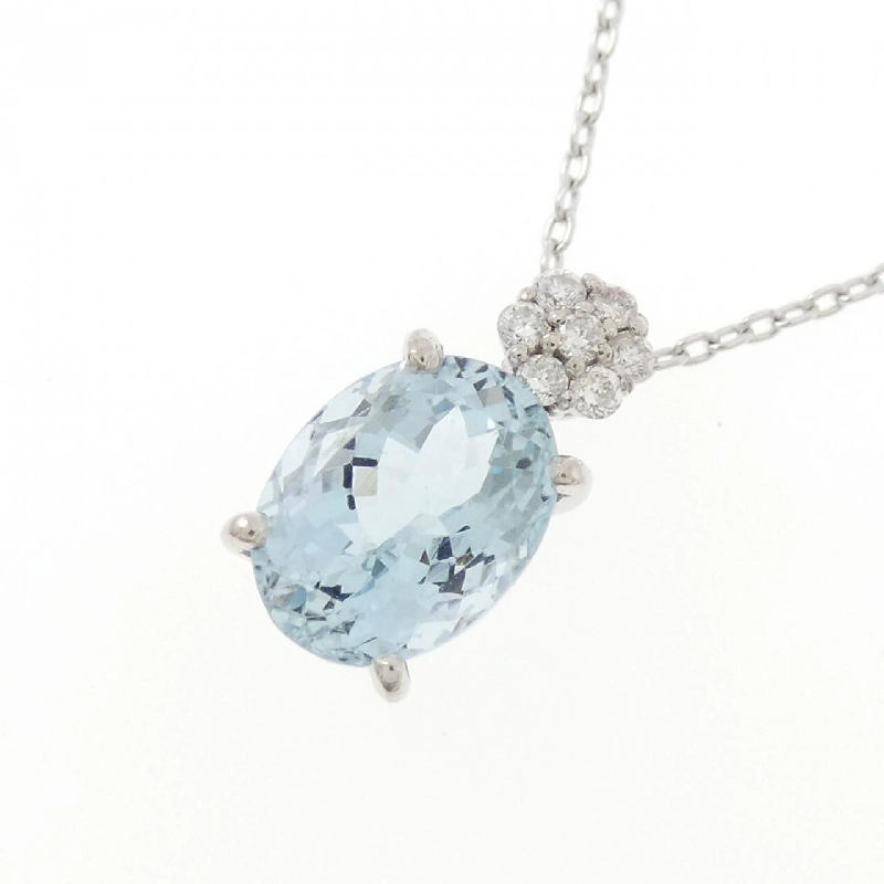 K18WG Aquamarine Necklace 1.36CT - Hàng hiệu Authentic 857818