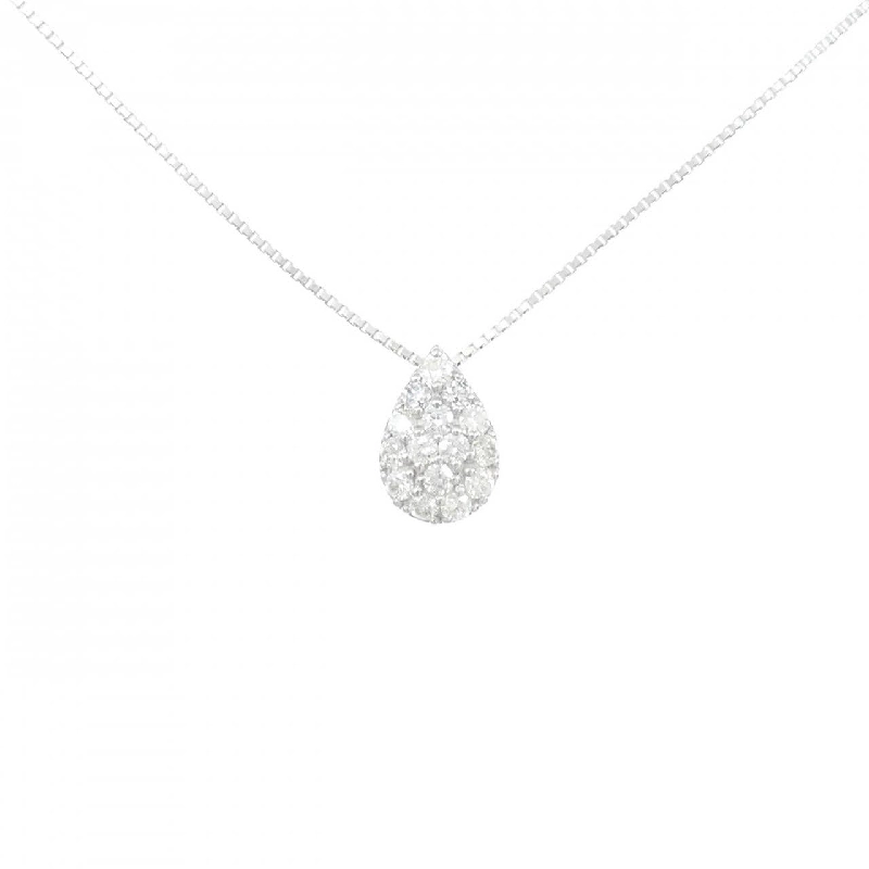 K18WG Pave Diamond Necklace 0.3CT - Hàng hiệu Chính hãng 857217