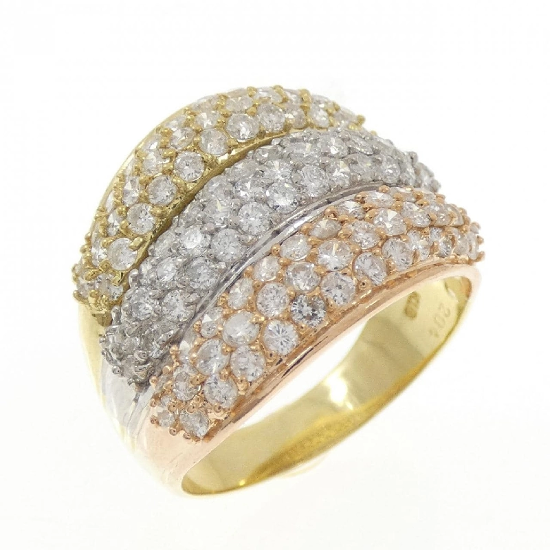 Nhẫn kim cương K18YG/PT900/K18PG 2.04CT 666230