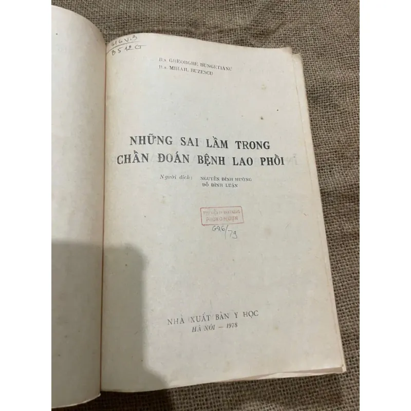 NHỮNG SAI LẦM TRONG CHẨN ĐOÁN BỆNH LAO PHỔI - SÁCH Y, 573042