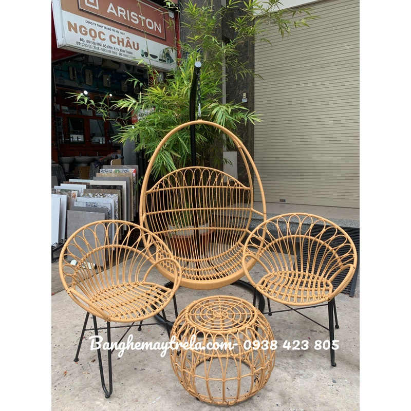 Ghế xích đu treo mây nhựa 542983