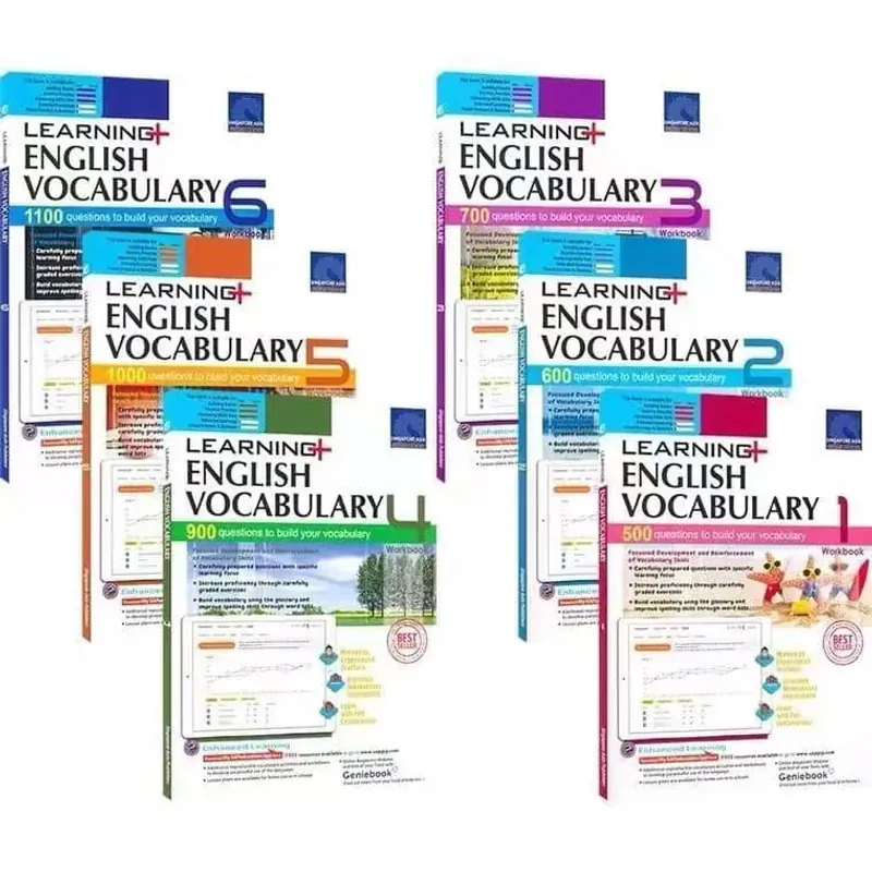 Learning vocabulary 1->6 (Sách nhập) - 6 quyển 759593