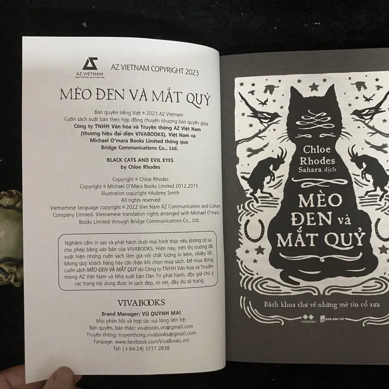 "Mèo Đen Và Mắt Quỷ" của tác giả Chloe Rhodes, do Sahara dịch 1030369