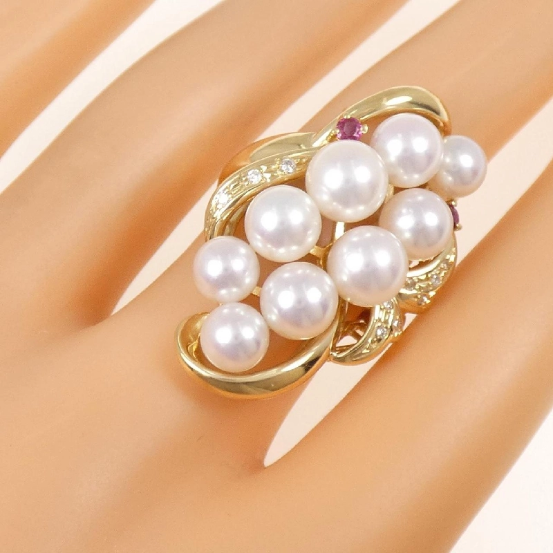 Nhẫn ngọc trai Akoya K18YG - Hàng hiệu Authentic 852345