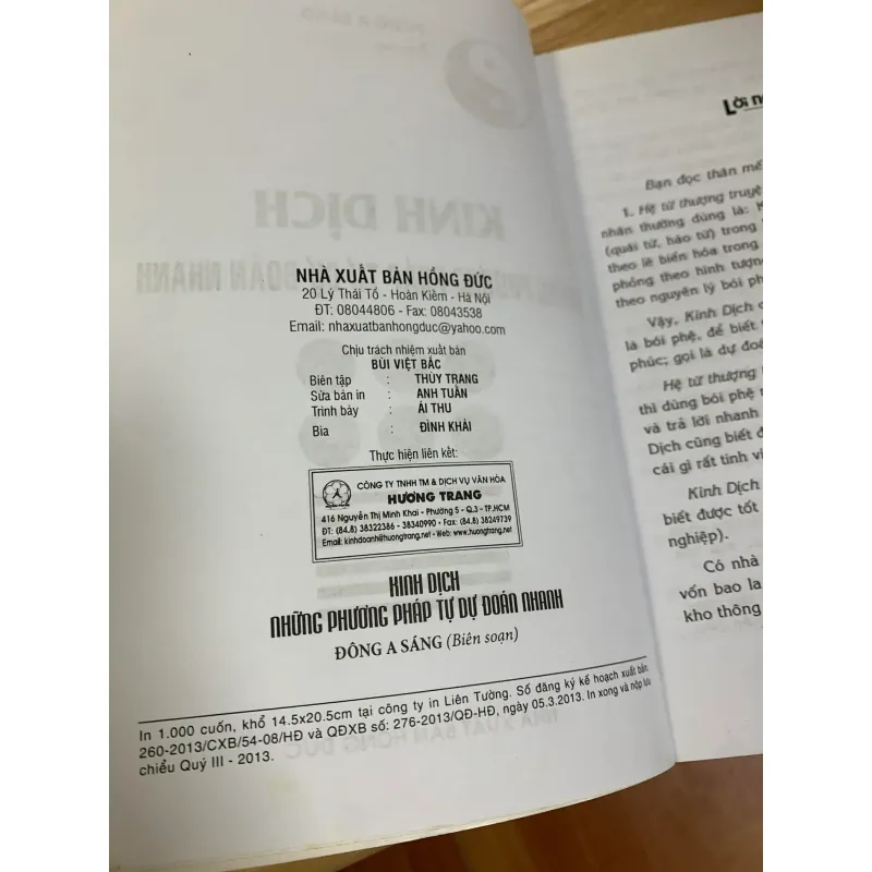 Kinh Dịch - Những Phương Pháp Tự Dự Đoán Nhanh - Đông A Sáng 927292