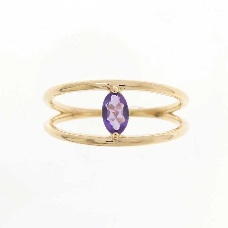 Nhẫn Amethyst K18YG - Hàng hiệu Authentic 850253