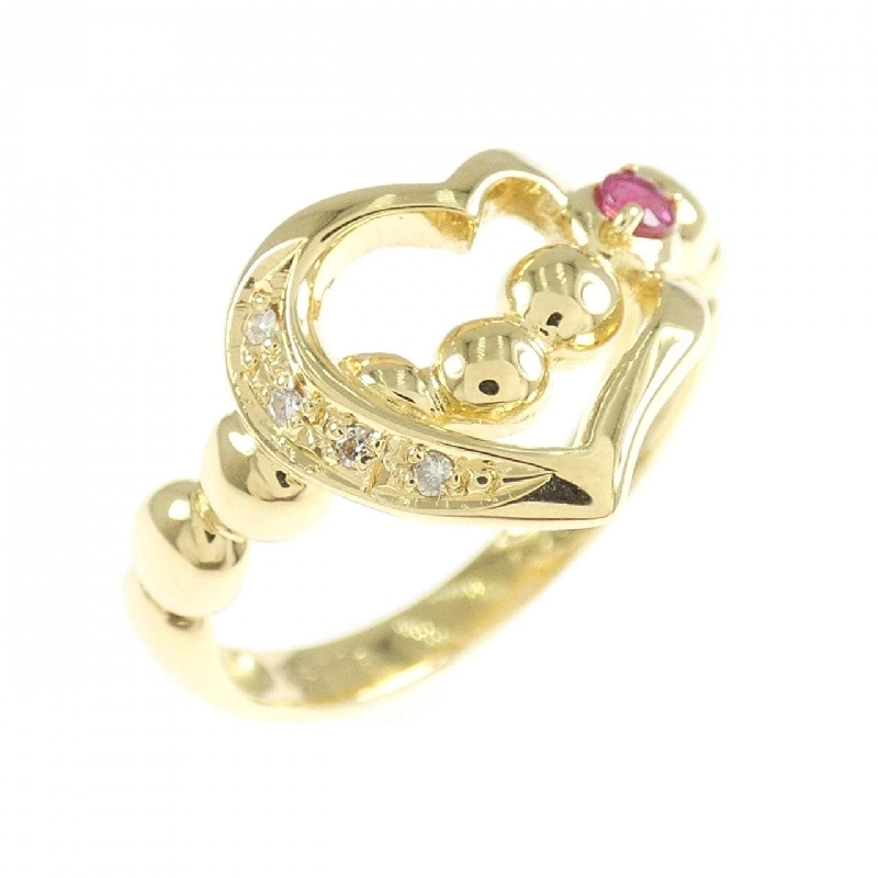 Nhẫn ruby hình trái tim K18YG 0.07CT 669716