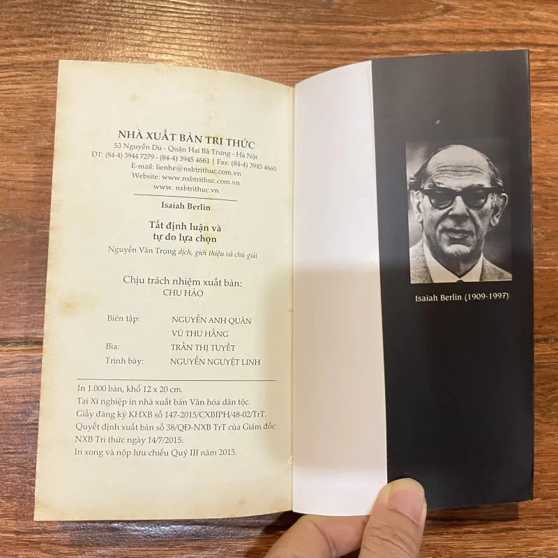 Tất định luận và tự do lựa chọn Isaiah Beẻlin (t4) 1005080