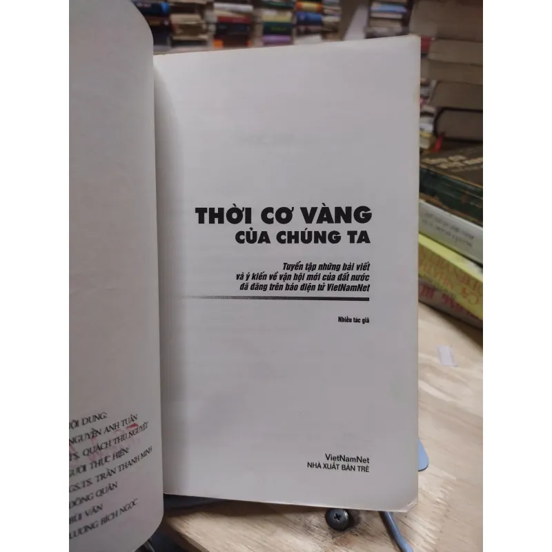 Sách -  Thời cơ vàng của chúng ta - Nhiều tác giả (A1) 564645